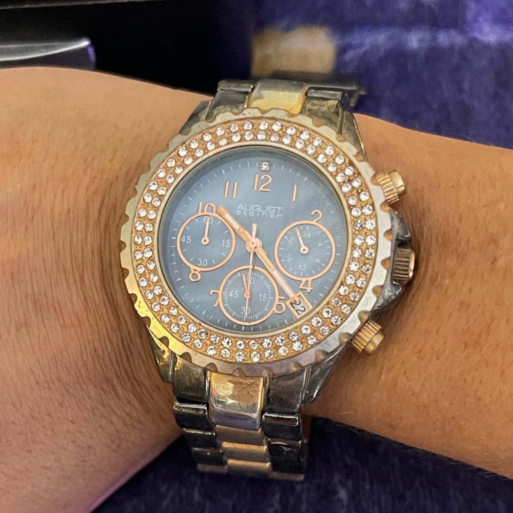 August Stainer Women's Ast8136ttbu Swiss Quartz D… - image 2